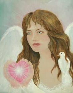 Angel Art - Angel Heart - copyright Bernadette Wulf