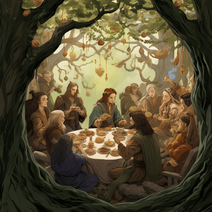 Feasting with elves